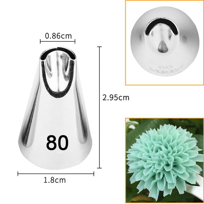 4pcs Piping Nozzles For Cakes Fondant Decorating Pastry Icing Tips Baking Tools Create Chrysanthemum Pine Nuts Rose Petals