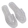 One-word slippers women's summer square head spikes