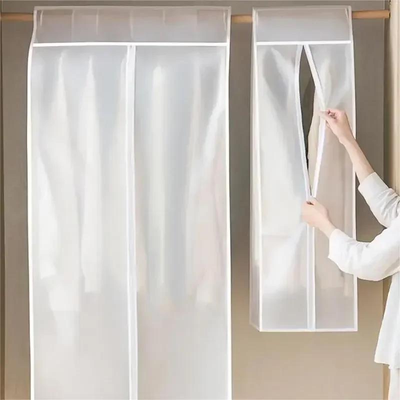 1 Piece Clothes Dust Cover Wardrobe Hanging Window Dustcover Clothing Covers Cloth Household Clothing Cover Hanging Clothes Bag