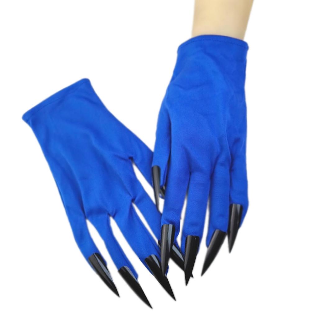 Realistic Long Nail Claw Gloves Perfect for Halloween and Costume Parties Comfortable Short Gloves for Adults and Teens