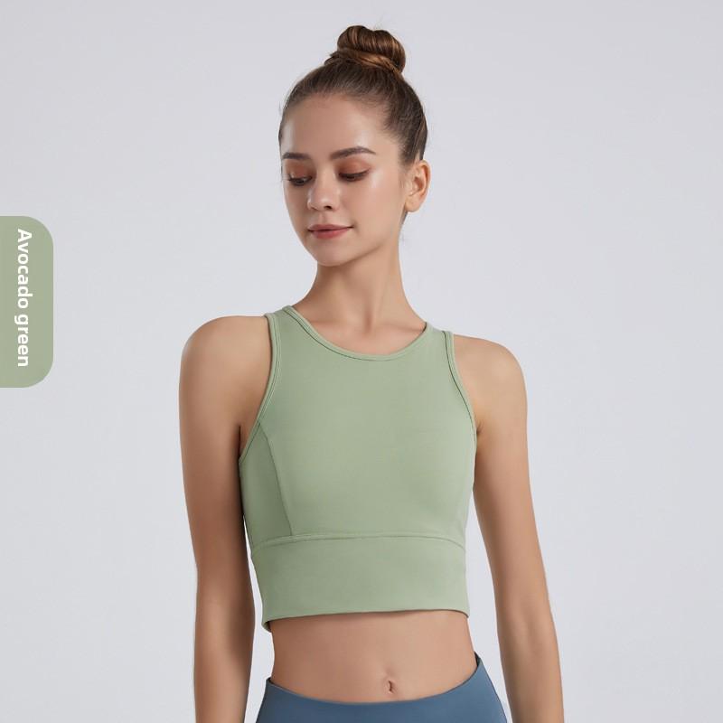Women's sleeveless yoga exercise breathable top