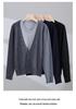 New European & American Two-Piece Wool Blend Cardigan & Base Layer Knit Set for Women - Autumn/Winter Trendy Fashion