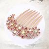 Seven-Tooth Rhinestone Metal Hair Comb and Hairpin - Korean Style