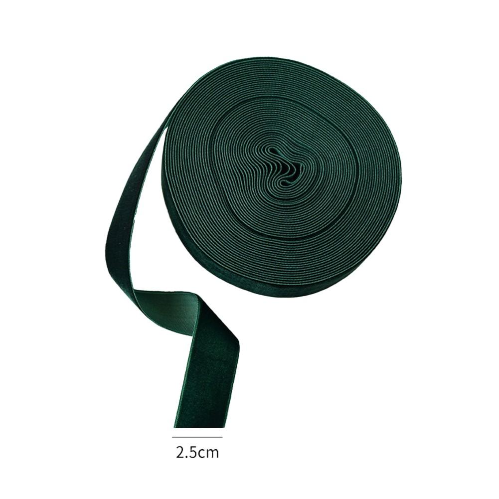 

Рождественская лента Бархатная тканевая лента Легко хранить и использовать Варианты натуральных цветов 2.5cm Deep Green