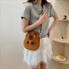 Zipper Capybara Plush Shoulder Bag Animal Cartoon Cartoon Capybara Handbag  Unisex
