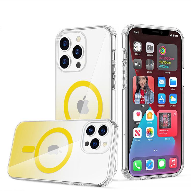 Mobile Phone Case Gradient Anti-fall IMD for IPhone14 Pro Max Magnetic Suction