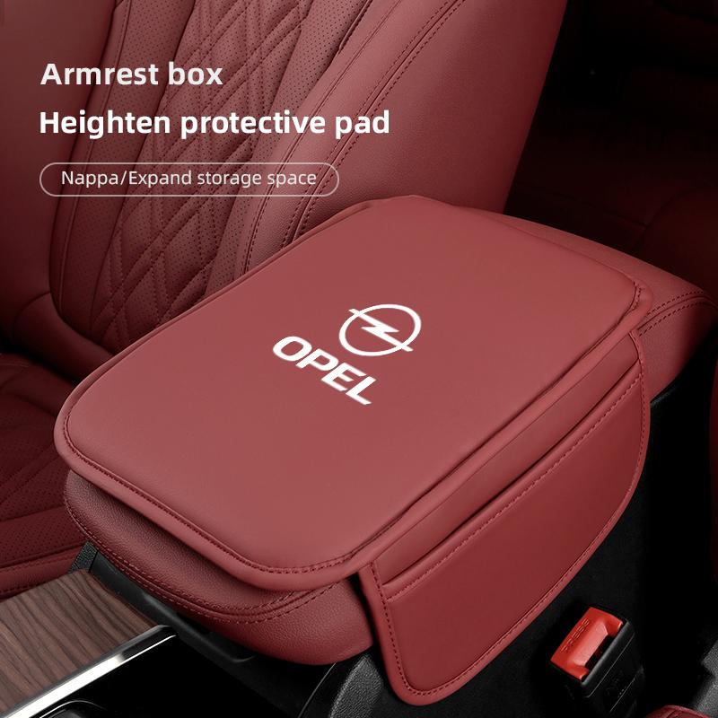 Car Armrest Box Pad Leather Auto Armrest Mat Car Accessories For Opel Corsa D Astra Insignia Mokka Adam Combo OPC Vauxhall