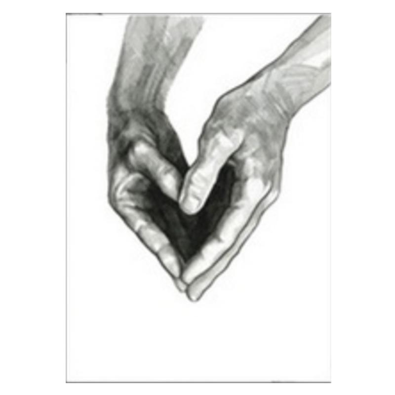Holding Hands Love Quote Family Poster Nordic Black & White Minimalist Canvas PaintinWall Pictures for Living Room Bedroom Home Wall Decor No Frame
