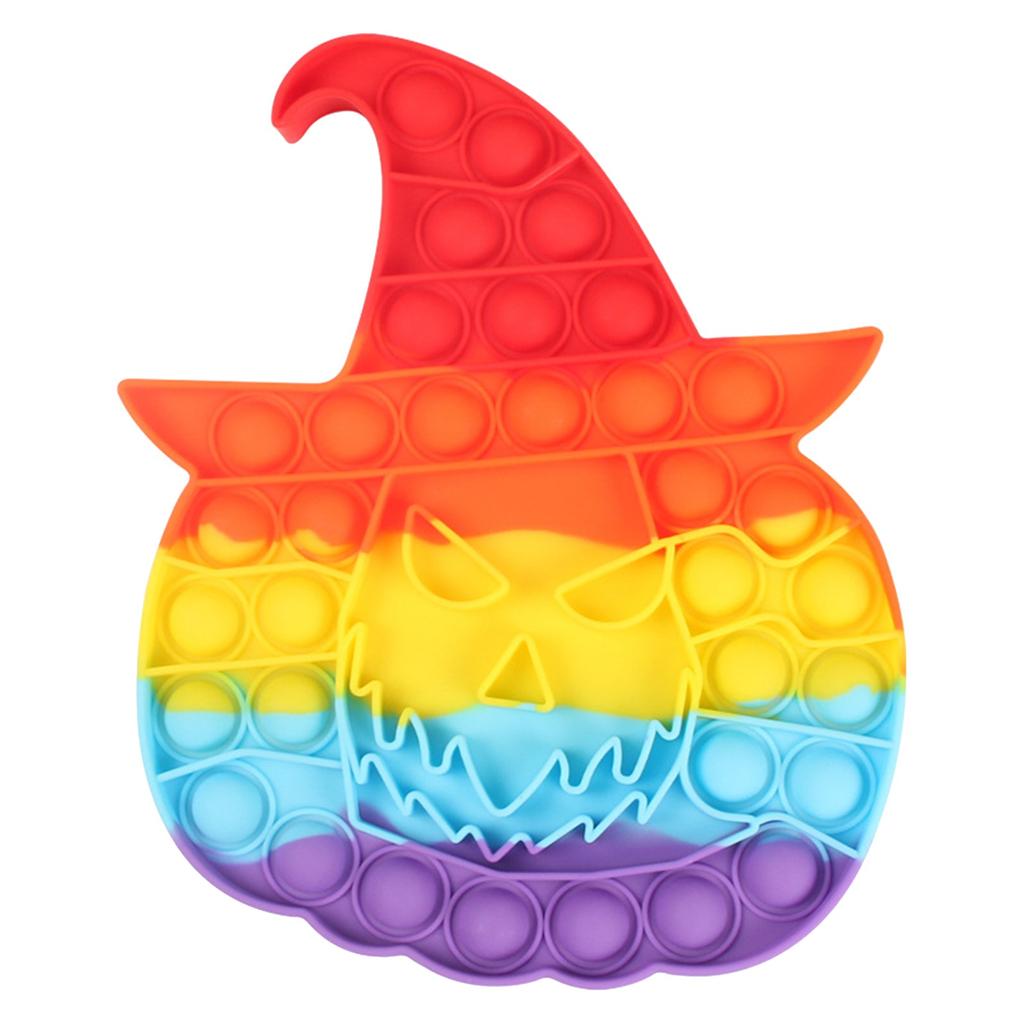 Silicone Sensory Fidget Toy Pumpkin Shape Desktop Stress Relief Pop It Bubble Popping Game Educational Tool for Concentration and Anxiety Reduction