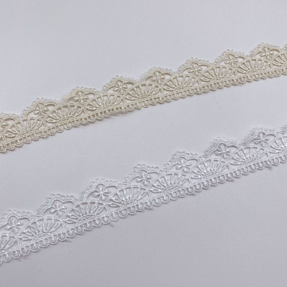15 Yards Embroidered Flower Lace Polyester Cotton Water Soluble Trim Lace Trim DIY Clothes
