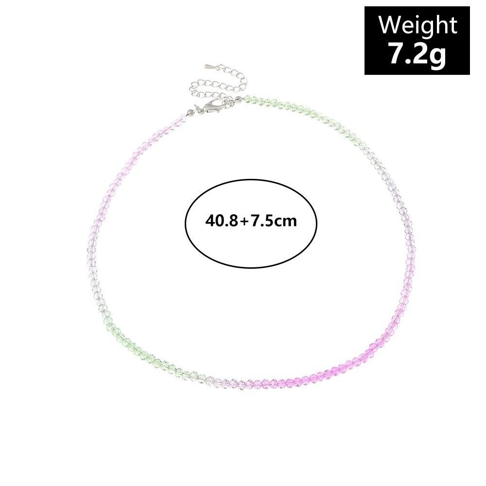 Bohemia Choker Necklace Handmade Neck Chain Rainbow Seed Beads Necklace  Women's Collar Jewelry