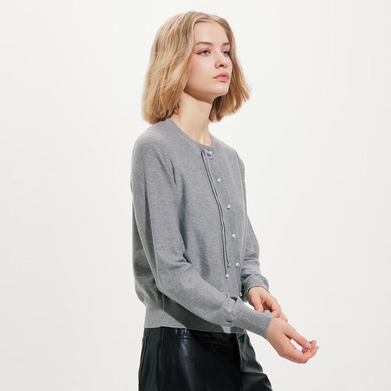 

Shetu Chinese Knot Button Wool Blend Cardigan M