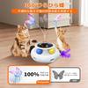 Fusyunn Automatic Cat Electric Cat Teaser for Solitaire Handmade Butterfly with Replacement Ribbon and Randomly Popping LED 1200mAh Exercise Stress