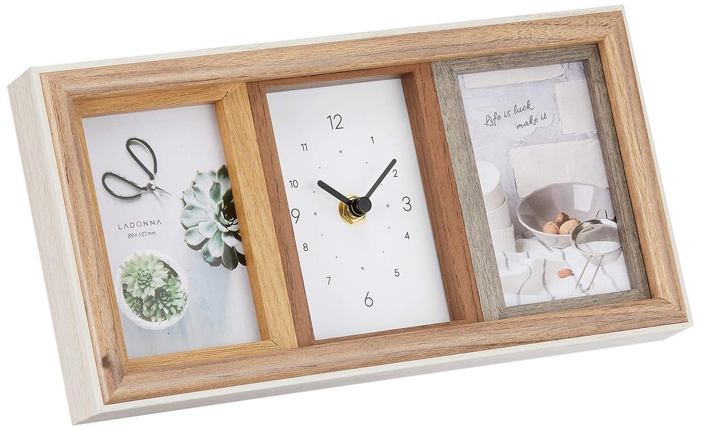 LADONNA Interior Frame DF96-30-IV 084463 Ivory with Clock, 3-sided