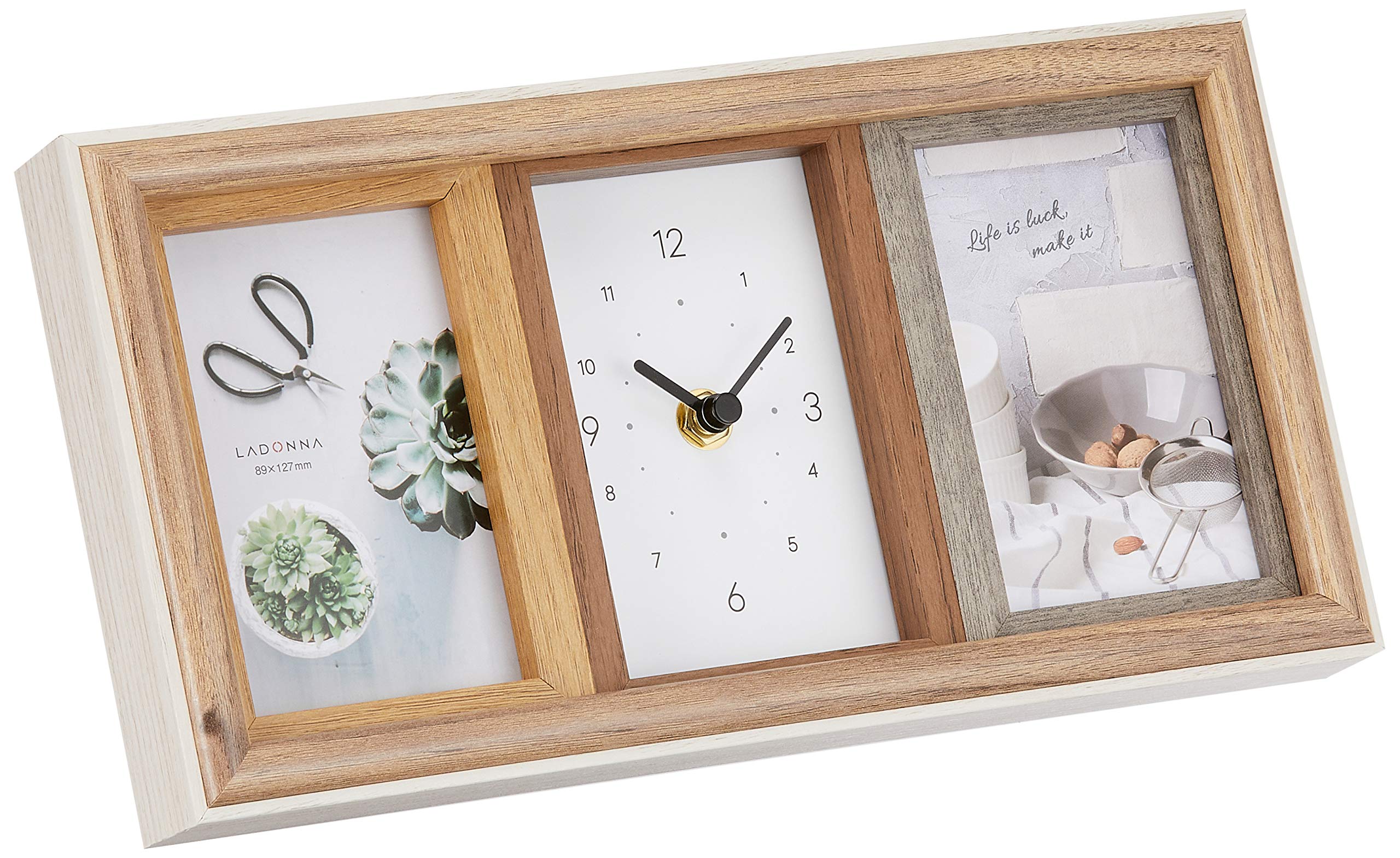 LADONNA Interior Frame DF96-30-IV 084463 Ivory with Clock, 3-sided