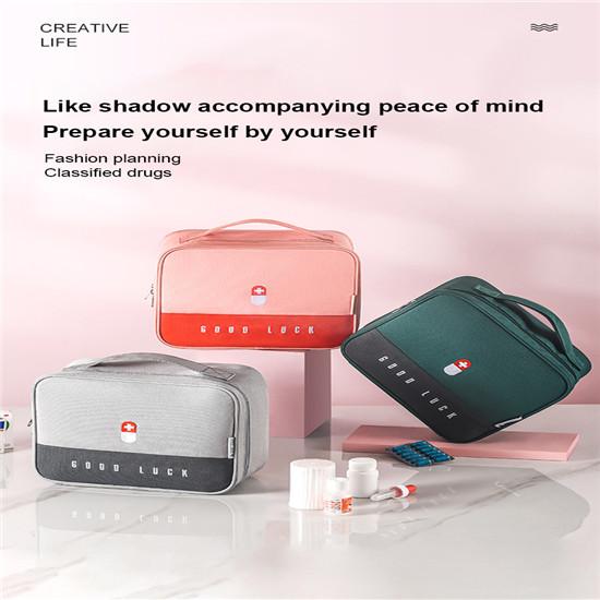 Large-Capacity Medicine Box Home Portable Storage Bag Cloth Box Multi-Functional Layered Medicine Box