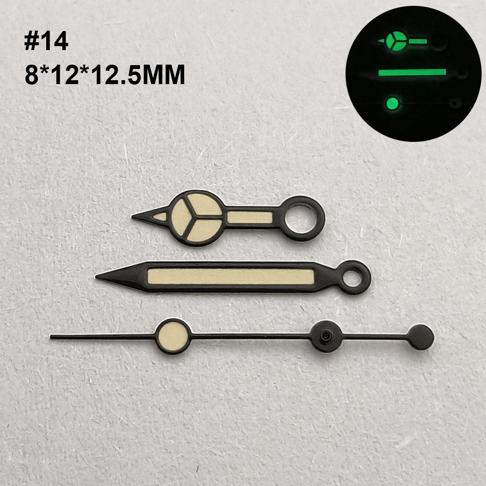 Uhrzeiger C3/bgw9 Blau Grün Leuchtend passend für NH-35-36 Uhrwerk Mechanische Armbanduhr Zubehör Silber Gold Roségold Schwarz