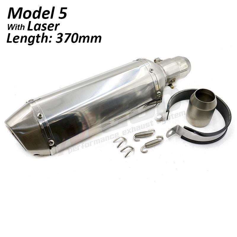 Universal Motorcycle Exhaust Pipe 51mm DB Killer Escape Moto Racing Modified Pit Bike For Kawasaki Z650 Ninja400 Versys 650 MT09