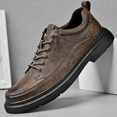 Zapatos de Cuero de Negocios para Hombre Nuevos Traje Suela Blanda Antideslizante Modernos Transpirables Trabajo Zapatos Brogue