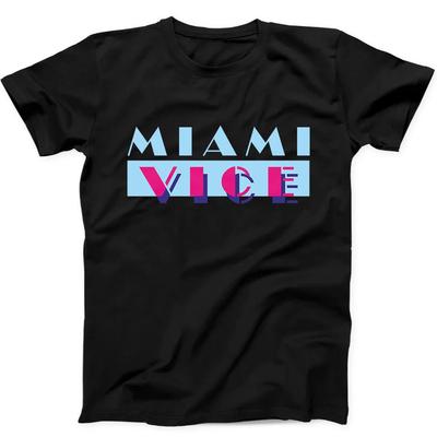 Miami Vice Kultfilm Musik Limited Edition Gåva Svart T-shirt 78