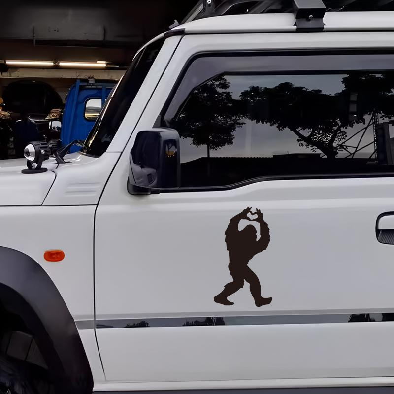 Sasquatch love inspiration heart creative&funny stickers for cartoon fans&lover,high quality for car trucks motorcycles & laptop