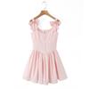 Womens Sweet Bow Lace Trim A-Line Slip Dress Short Pleated Slim Fit 2025