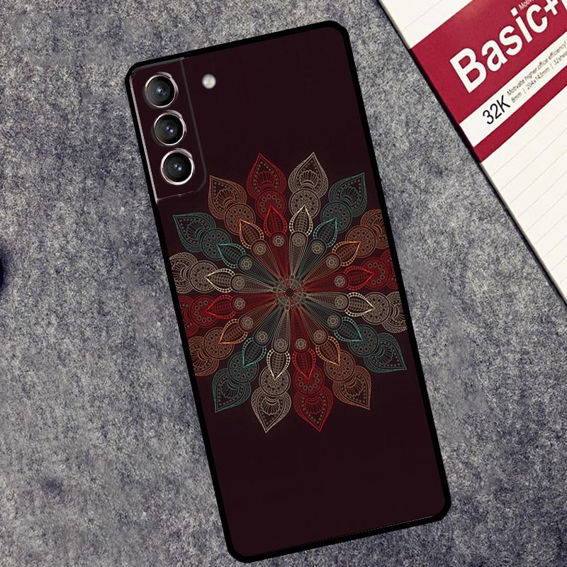 Flowers Mandala Floral Case For Samsung Galaxy S26 S25 S24 Ultra S20 FE S21 S22 S23 Plus S10 S25 FE Cover Couqe