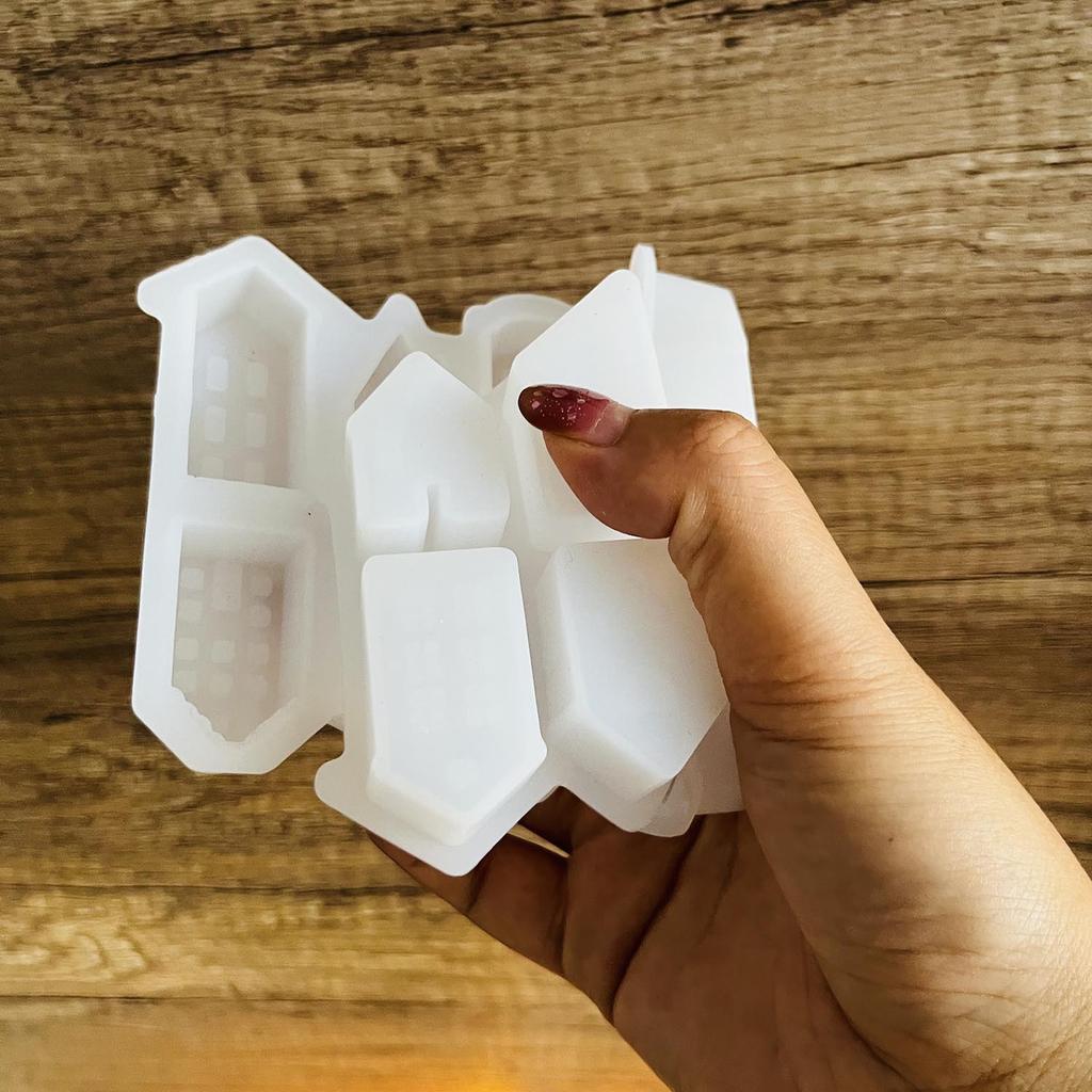 1pc European-Style Small House Silicone Mold - Ideal for Plaster & Resin Crafts, Versatile DIY Home Decoration with Detailed Design