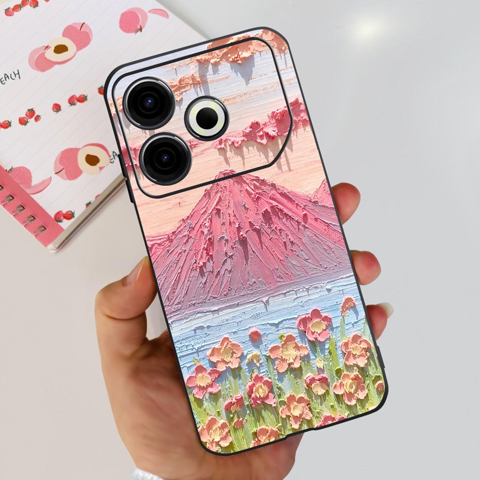 For Tecno Pova 6 Neo Phone Case Pova6 Neo 4G 2024 Elegant Printing Soft Silicone TPU Cases