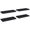 VidaXL Étagères murales flottantes 4 pcs Noir 60x23,5x3,8 cm MDF