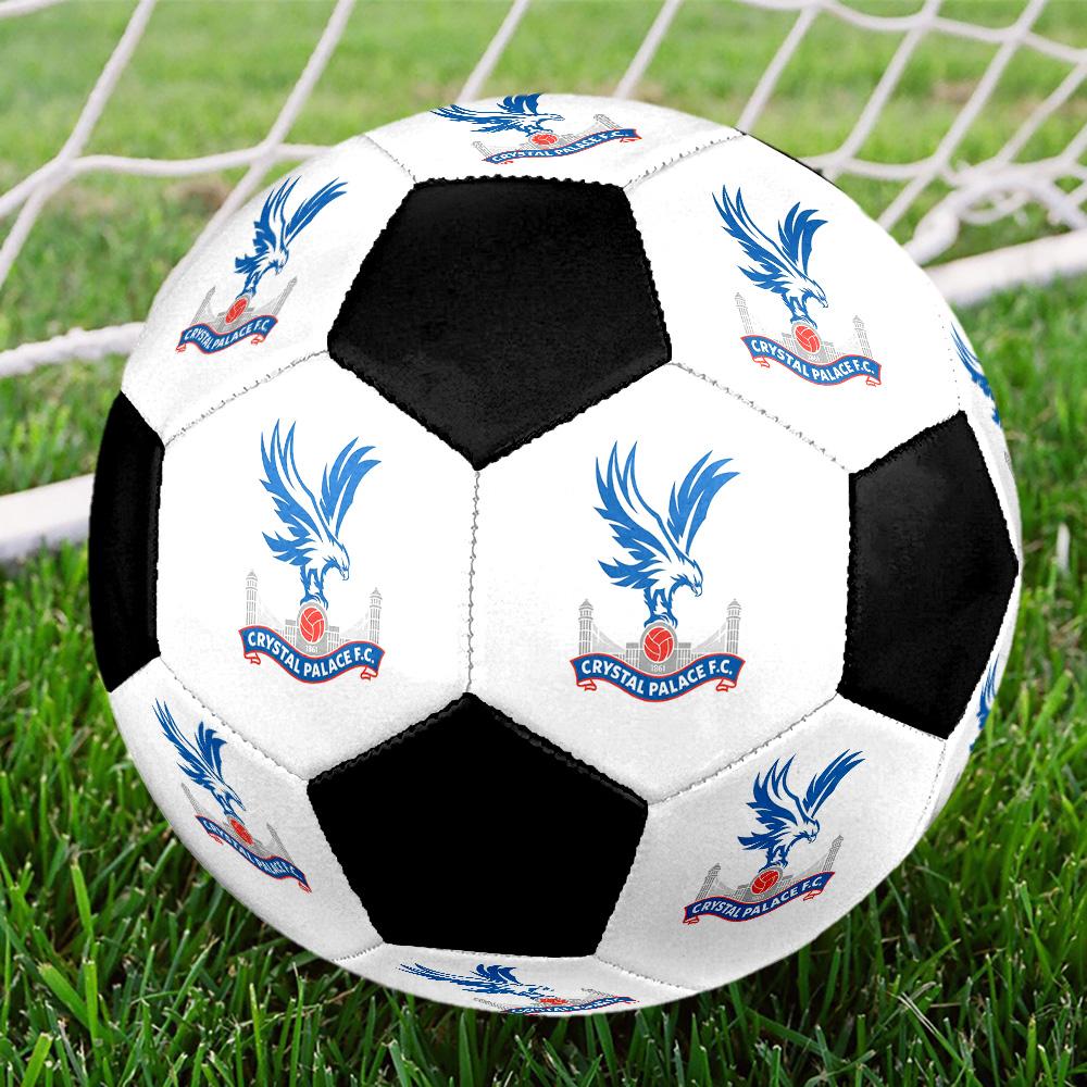 Pallone da Calcio Crystal Palace F.C Colorato Per Tutte le Età Cucito a Macchina PVC Pronto per la Competizione Resistente Alto Rimbalzo.TAGLIA5