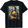 Abstract Graffiti Art Leonardo Da Vinci Art Mona Lisa T-Shirt(4)