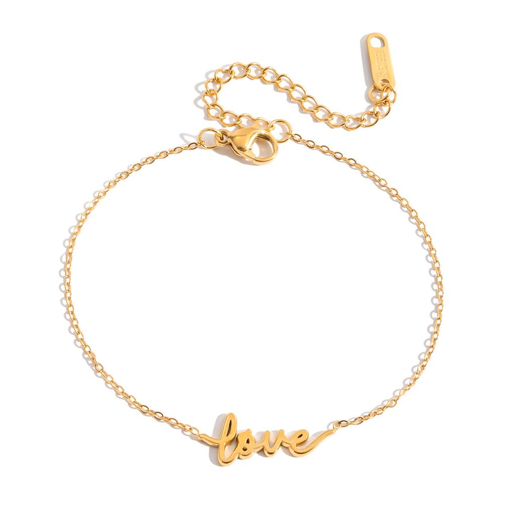 Light luxury high-end 18K gold, letter LOVE bracelet jewelry does not fade