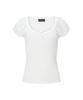 Peullijeunopallou Sia Button Shirring Short Sleeve Top (White)