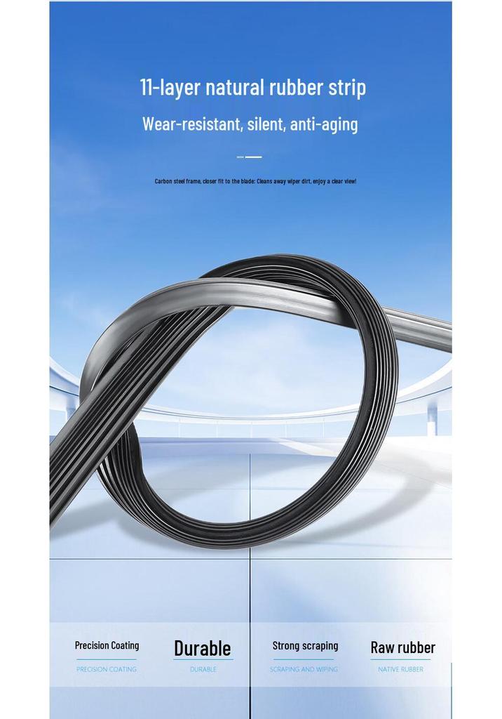 11-Layer Rubber Strip Wiper Blade for Honda Civic, Fits 8th To 11th Gen, 9.5th Gen Compatible, For Leaf Wind Use