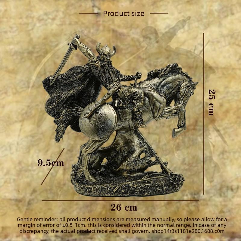 Medieval Samurai Armor Model Vintage Roman Armor Warrior Creative Bar Ornament Crafts Knight War Horse