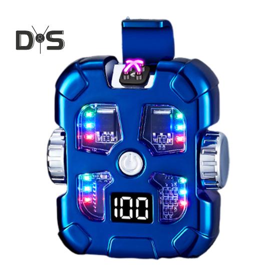 LED Işıklı Fidget Spinner Çakmak Dijital Ekran USB Şarj Edilebilir 3 Mod Ayarlanabilir Çakmak Stres Giderici Jiroskop Dönen Oyuncak