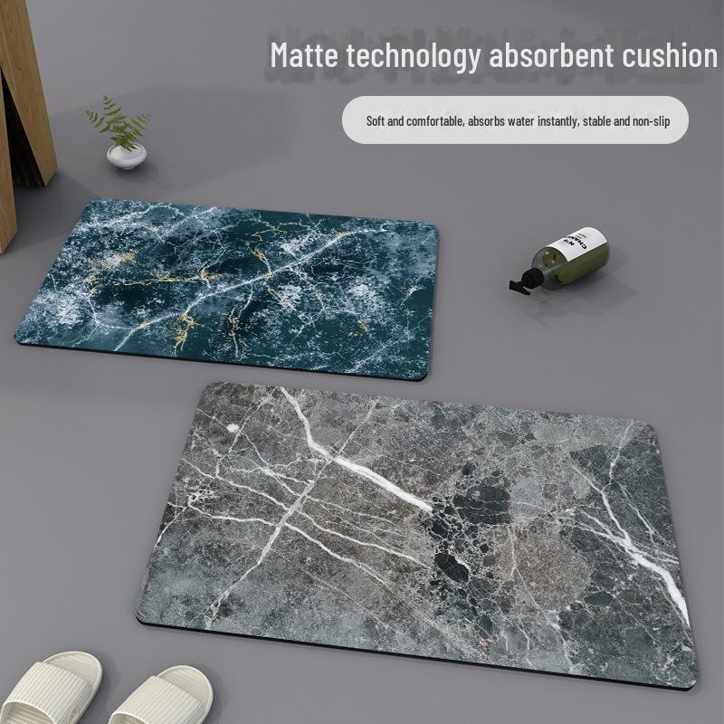 Mramorová diatom absorpční rychleschnoucí protiskluzová koupelnová předložka