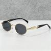 Modern Metal Oval Retro Sunglasses - Trendy European & American Street Style for Men & Women