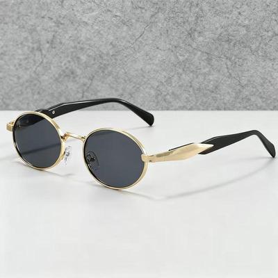 Modern Metal Oval Retro Sunglasses - Trendy European & American Street Style for Men & Women