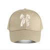 Floral Silk Hair Bow With Gold Trim Baseball Cap Fashion Unisex Sunhat Womens Outdoor Sports