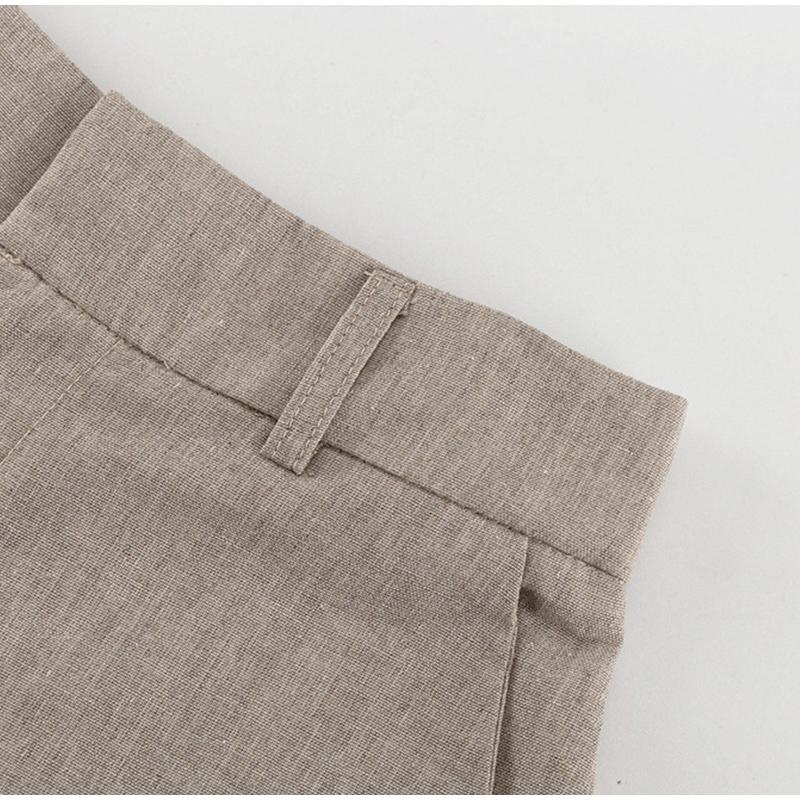 Women's Collar Double Layered Lace Shirt Shorts Set Solid Color Pleated Decoration Women's Summer Set Daily Casual Style Lady Clothes