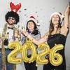 2026 Crown Number Foil Balloons for New Year Eve Party Decoration Supplies Navidad Christmas 2025 Photo Props Gifts