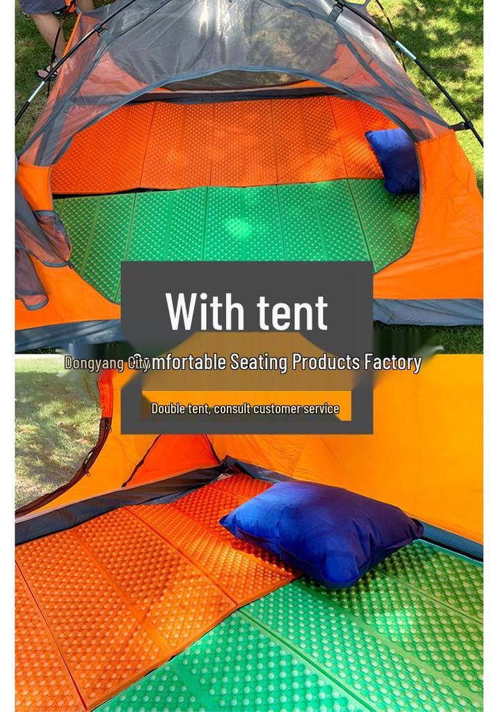 Portable Outdoor Egg Slot Folding Mat - Moisture-Proof Camping Tent Mat with Aluminum Foil