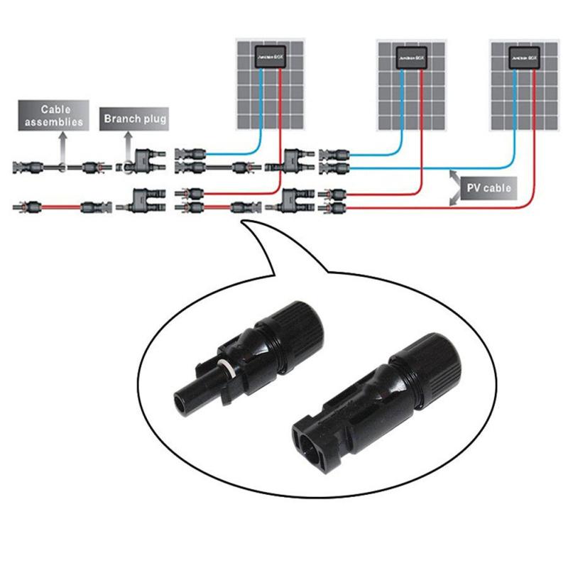 Metal Mc4 30a 25a Inner Contact Photovoltaic Solar  Panel  Connector Waterproof Kit Ip67