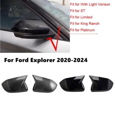 LHD For Ford Explorer 2024 Car Rearview Side Mirror Cover Wing Cap Exterior Door Housing Shell Trim Sticker