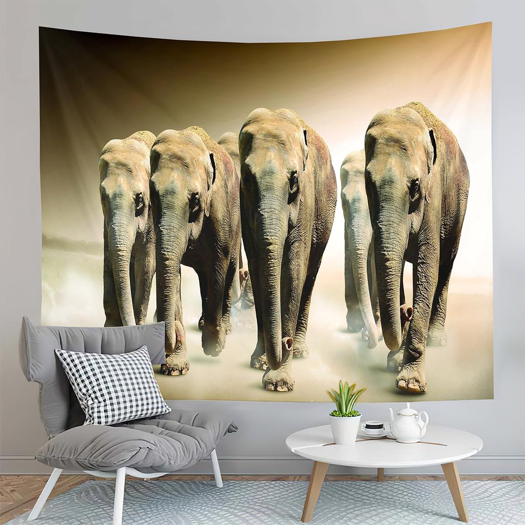 Elephant Tapestry African Animal Tapestry Nature Wildlife Tapestry Creativity Tapestries Home Living Room Bedroom Dorm Decor