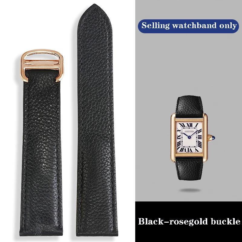 

Оригінальний шкіряний ремінець для годинника Cartier Tank London Solo з текстурою лічі, коров яча шкіра. Ремінець для чоловіків, жінок. Ширина 17 20 22 23 24 25 мм 23mm