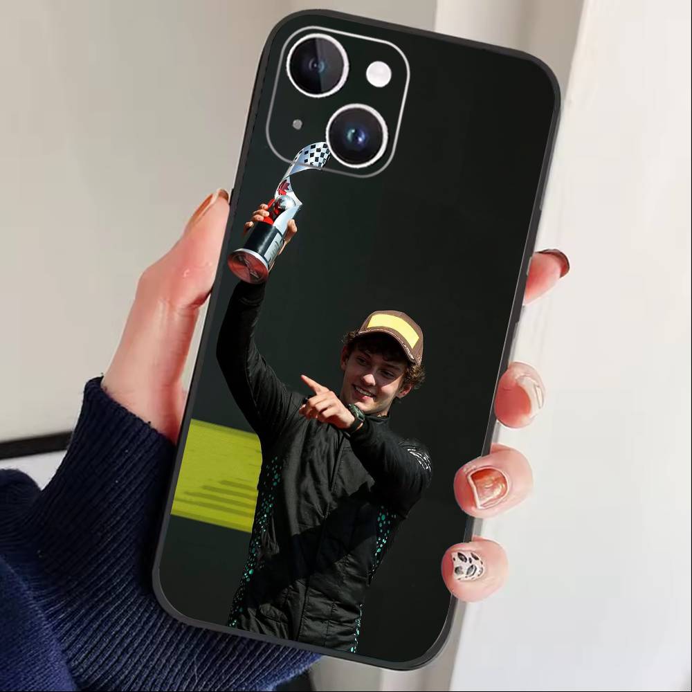 L-Kimi Cool A-Antonelli Phone Case For iPhone17,16,15,14,13,12 Plus,Max Soft Silicone Black Cover