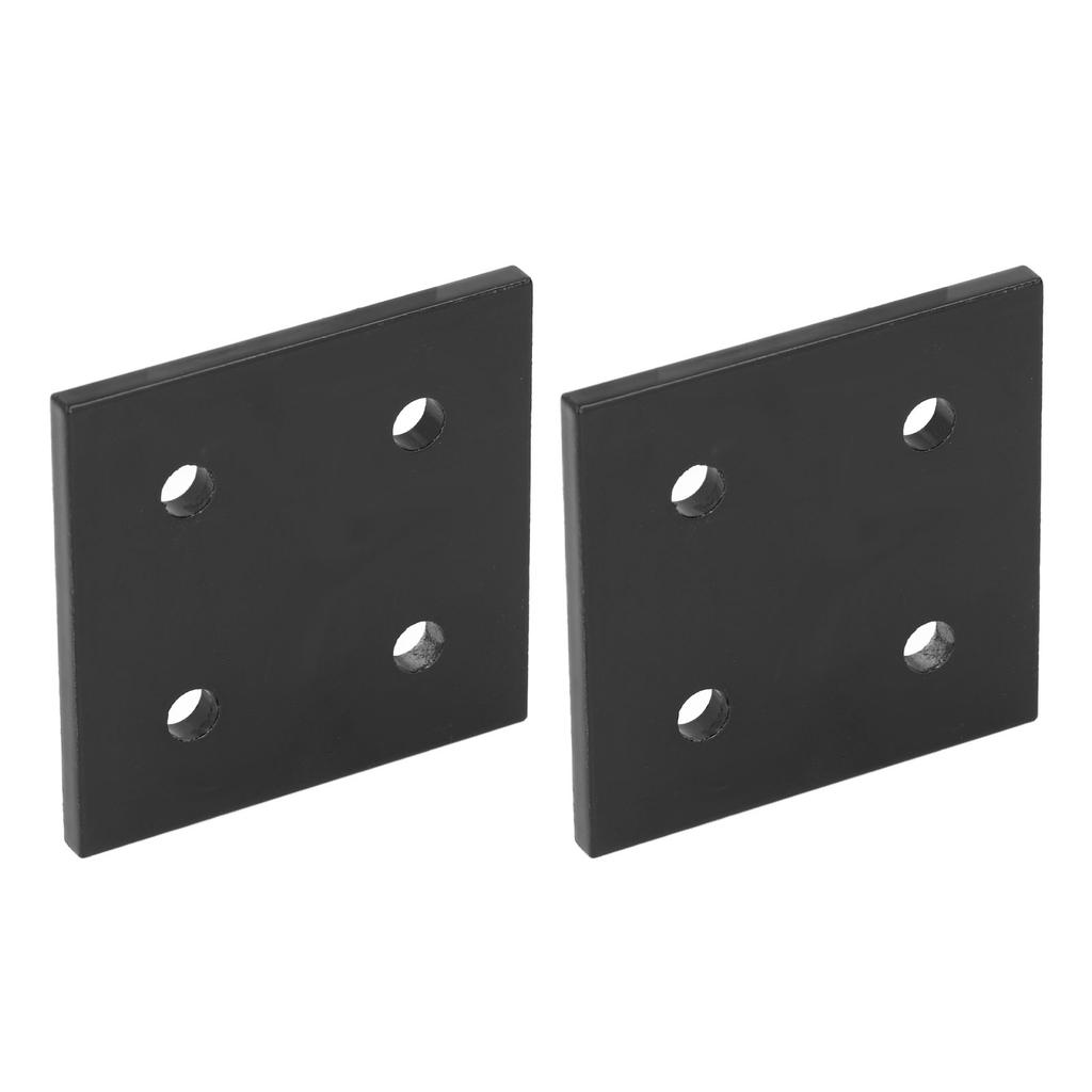 2Pcs Joint Plate Corner Fastener Rectangle Bracket Aluminum Profile Connecting for Wood 4 Holes 6060